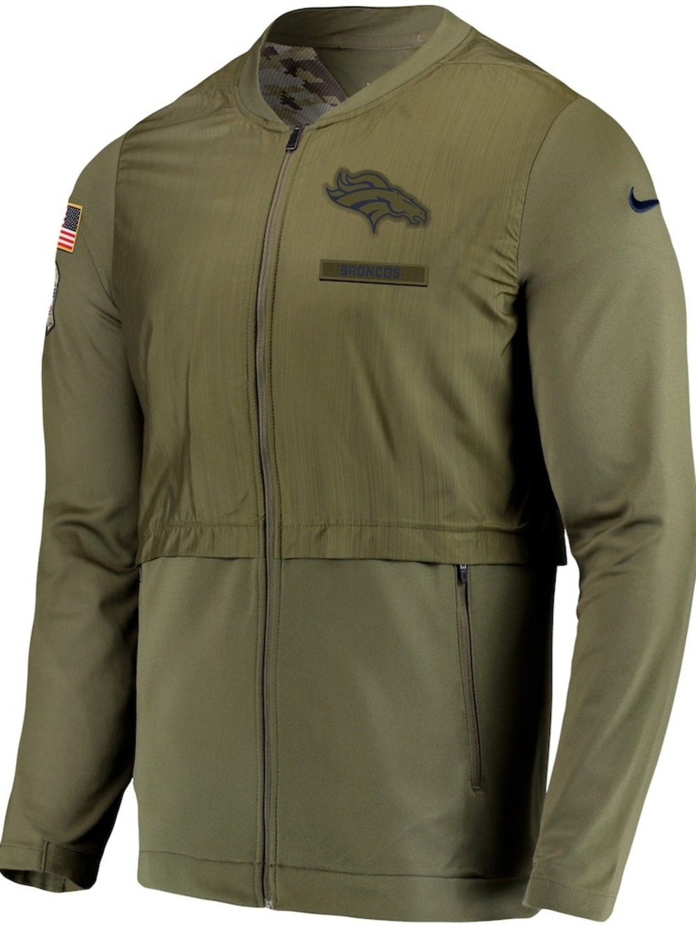 Nike Olive Green Broncos Lightweight Full-Zip Jacket